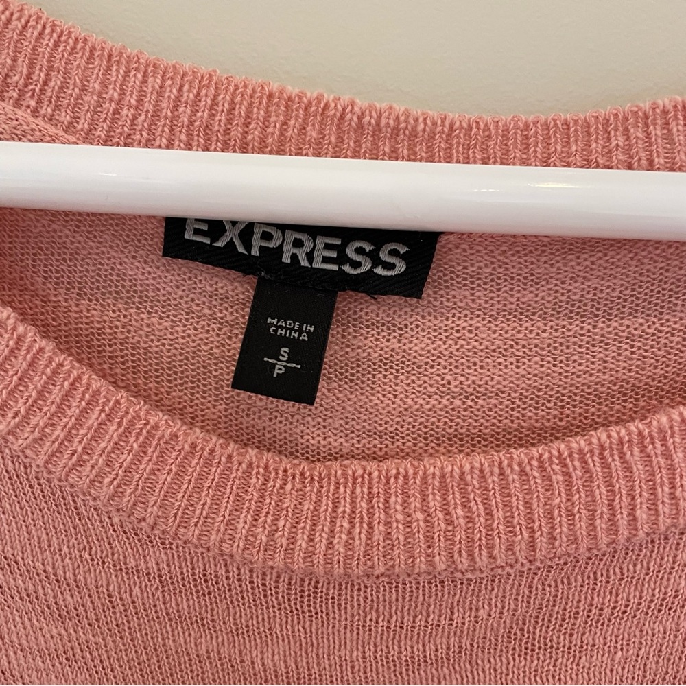 Express Ruffle Cold Shoulder Sweater Top - Picture 4 of 4